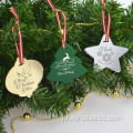 Kleur acryl cirkel kerst ornament monogram acryl